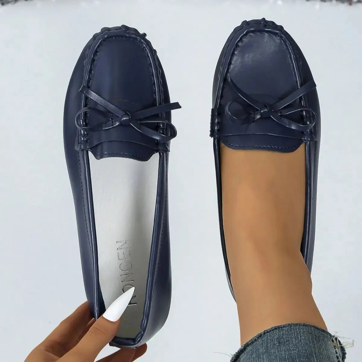 Round Toe Flats Slip-Ons