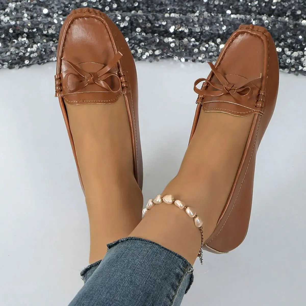 Round Toe Flats Slip-Ons