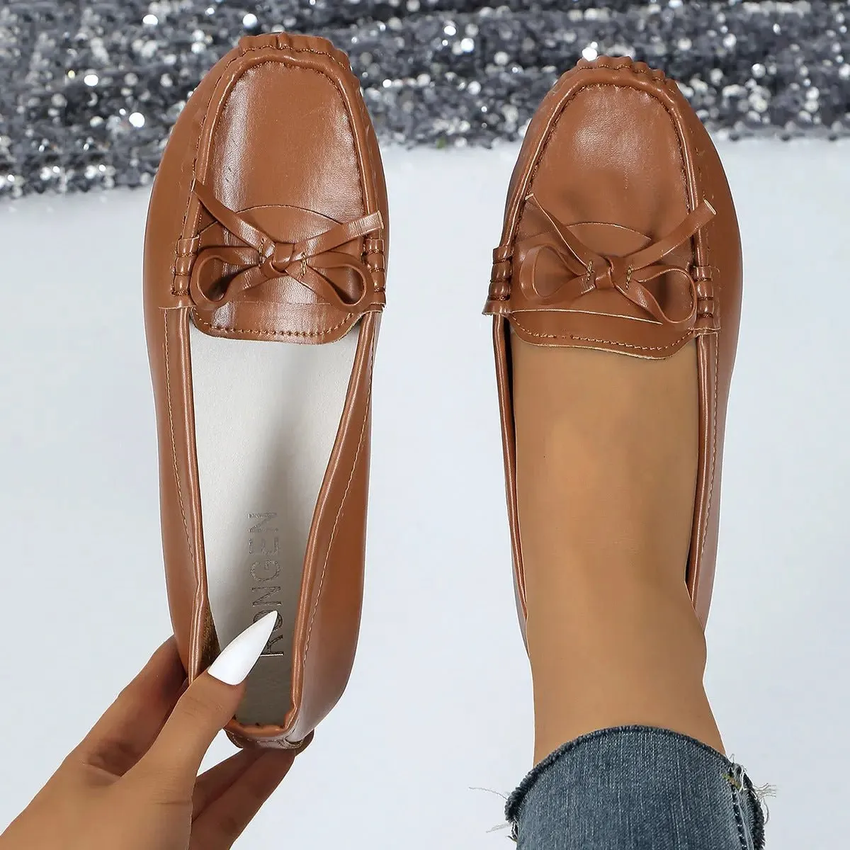 Round Toe Flats Slip-Ons