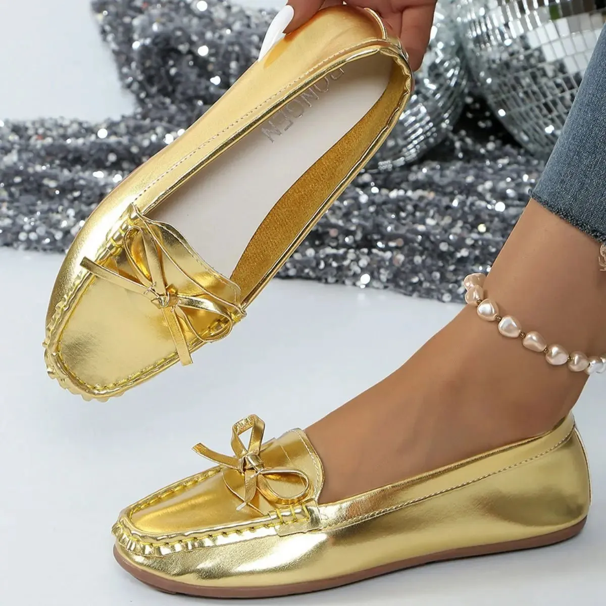 Round Toe Flats Slip-Ons