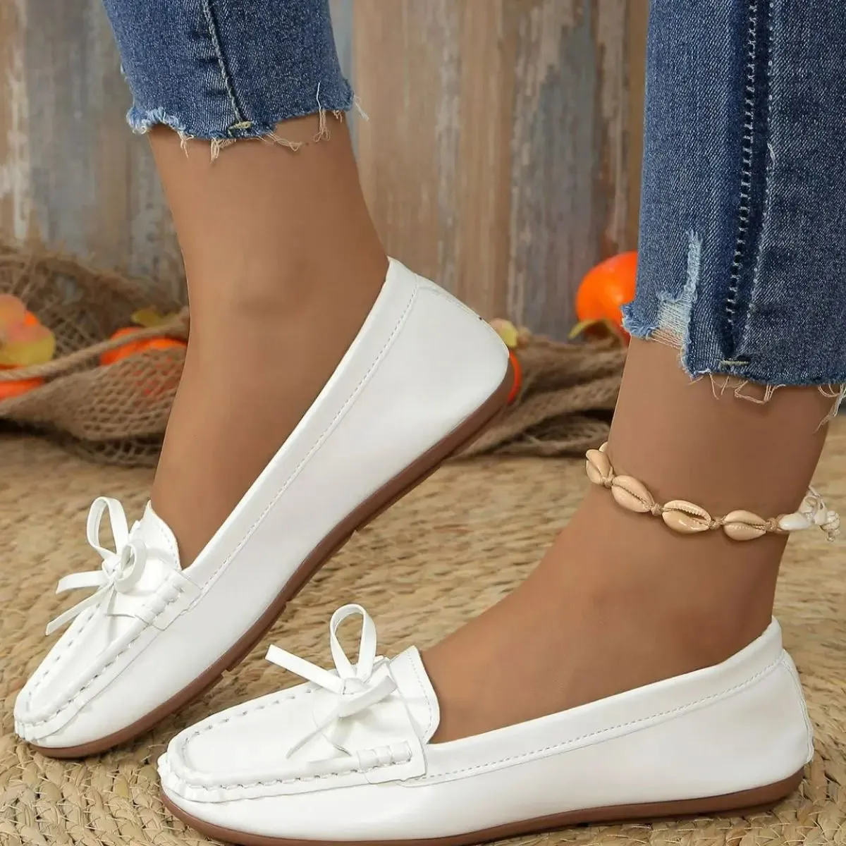 Round Toe Flats Slip-Ons