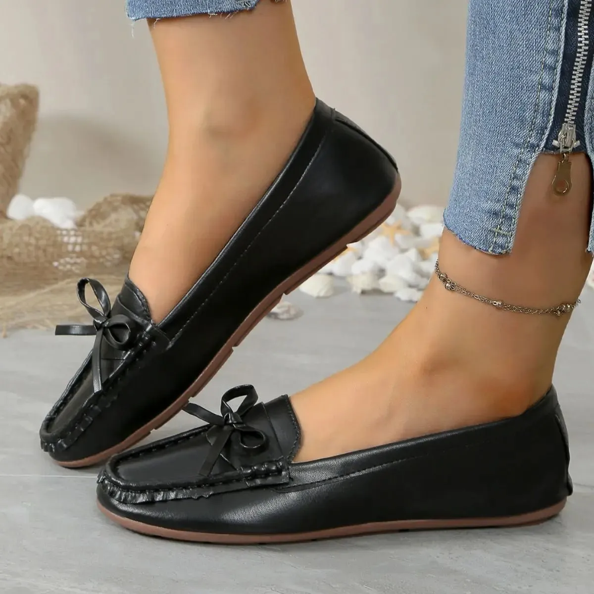 Round Toe Flats Slip-Ons
