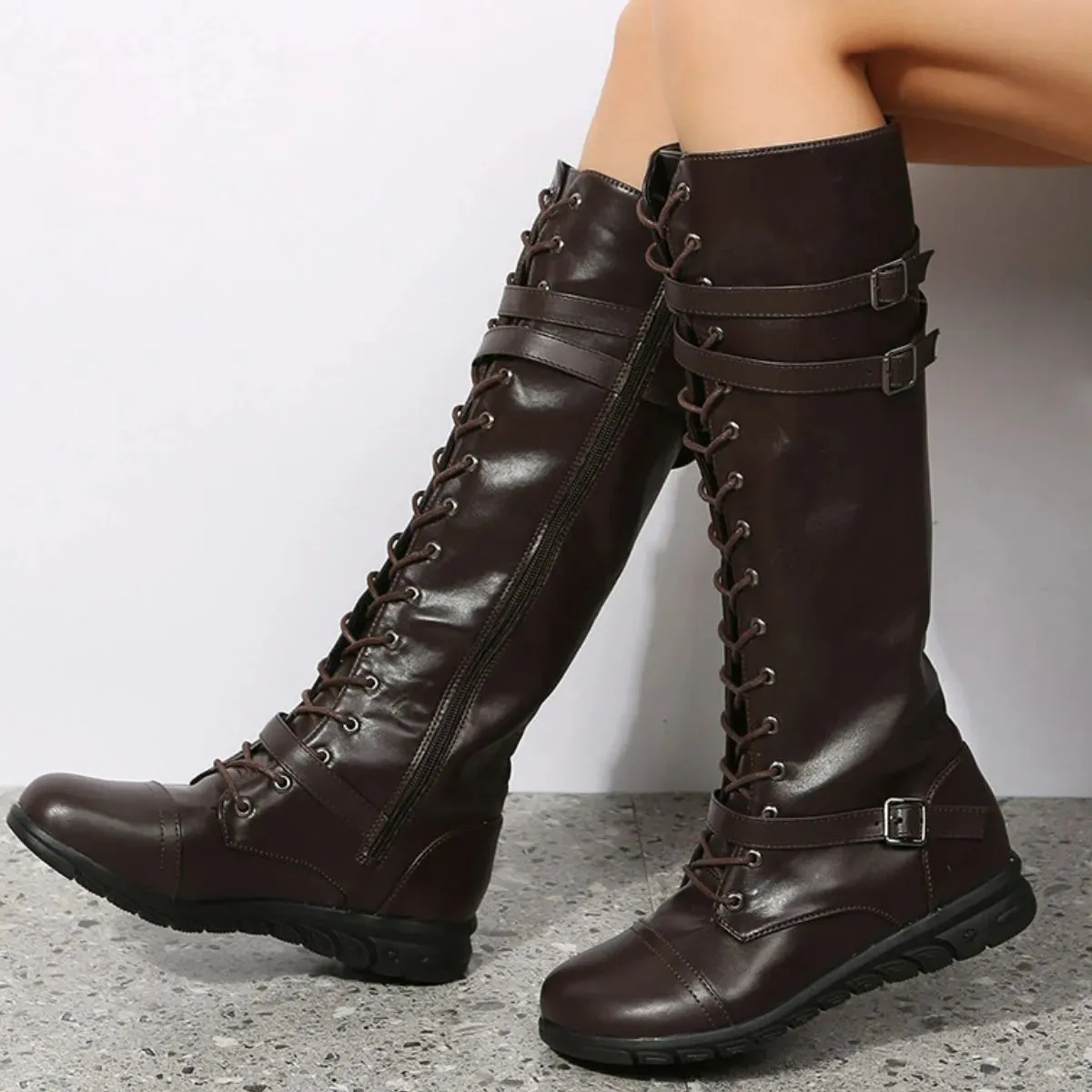 Round Toe Platform Boots
