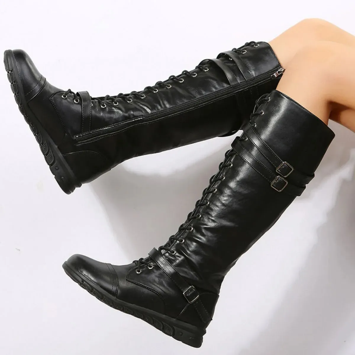 Round Toe Platform Boots
