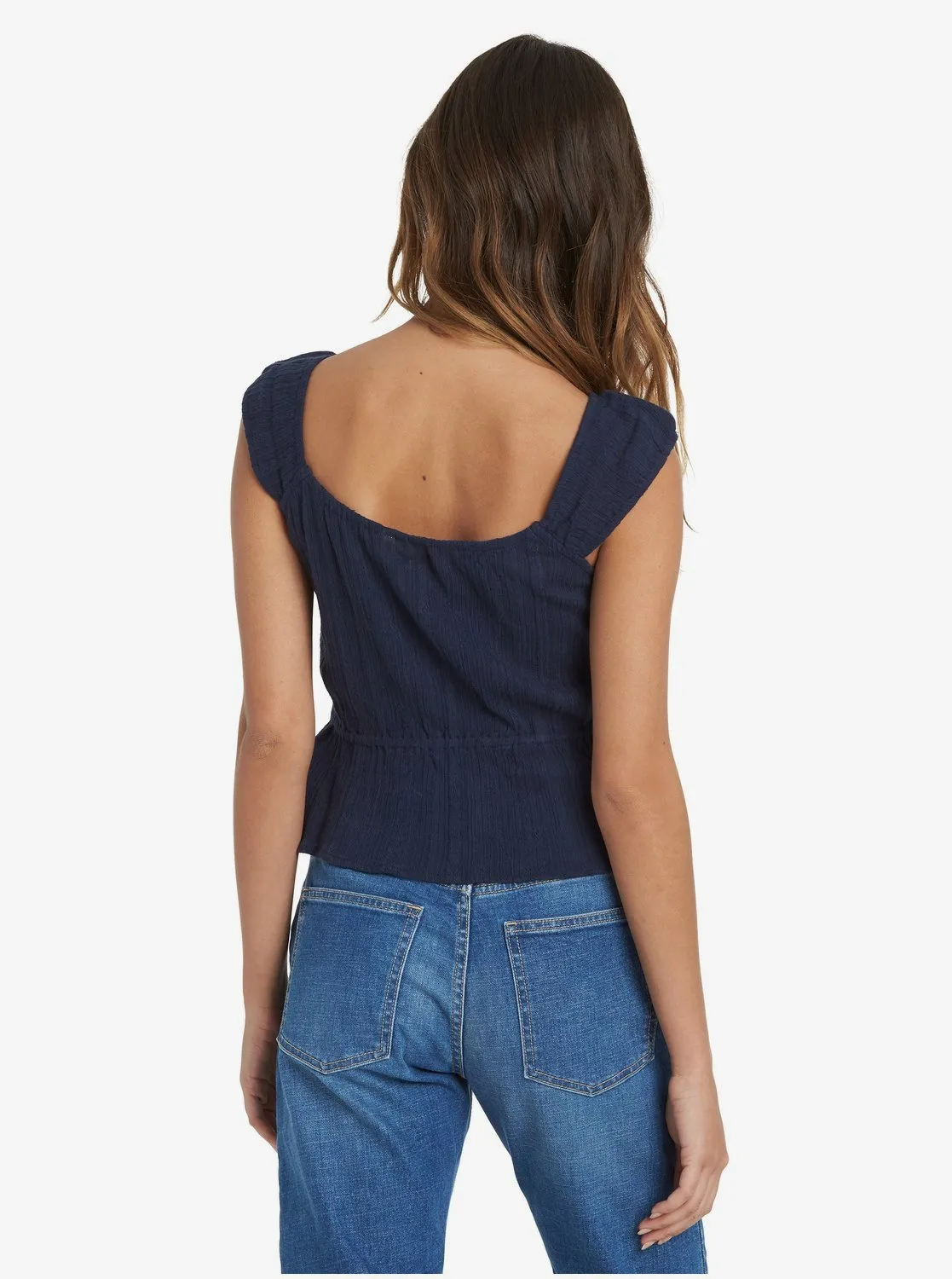 Roxy W Skippen Through Strappy Crinkle Top