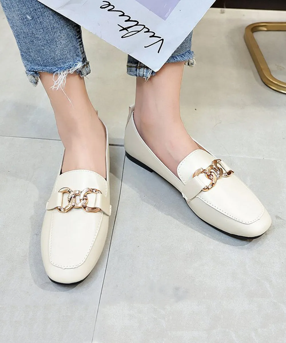 RXFSP Retro Square Toe Lazy Shoes