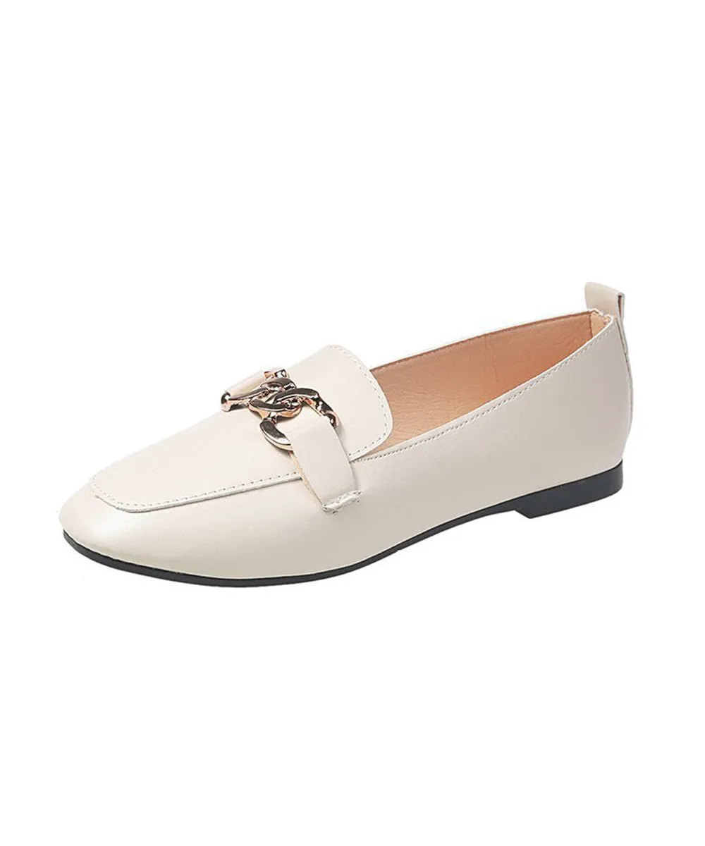 RXFSP Retro Square Toe Lazy Shoes