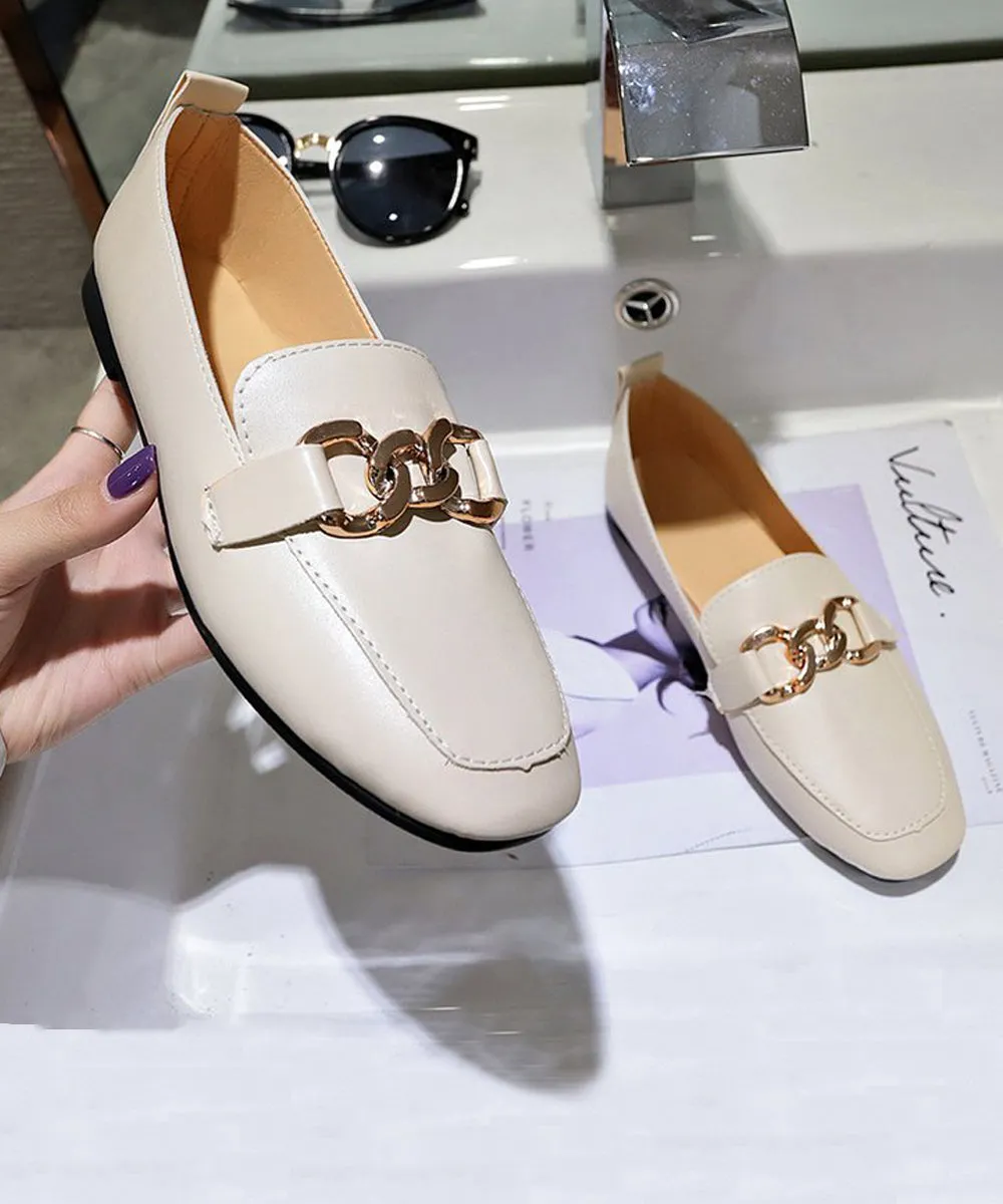 RXFSP Retro Square Toe Lazy Shoes
