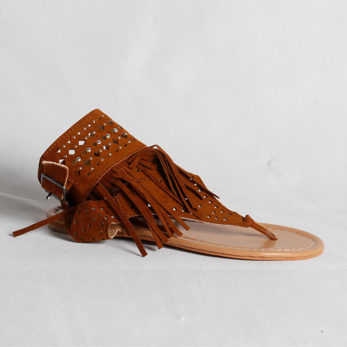 RXFSP Tassel Open Toe Flat Sandals