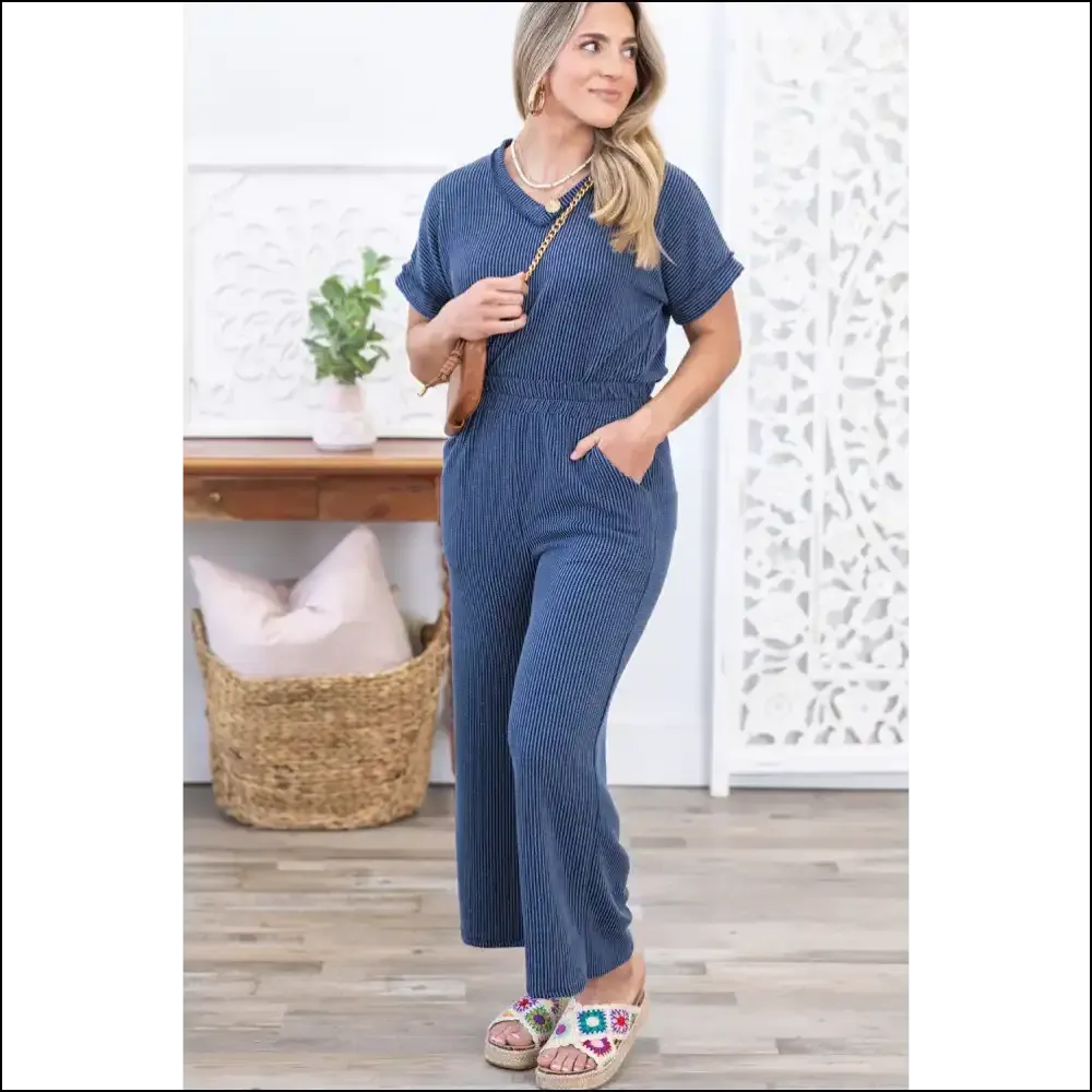 Sail Blue Size Ribbed Set: Wide Leg Pants  Fabulous! ✨ Needful Things