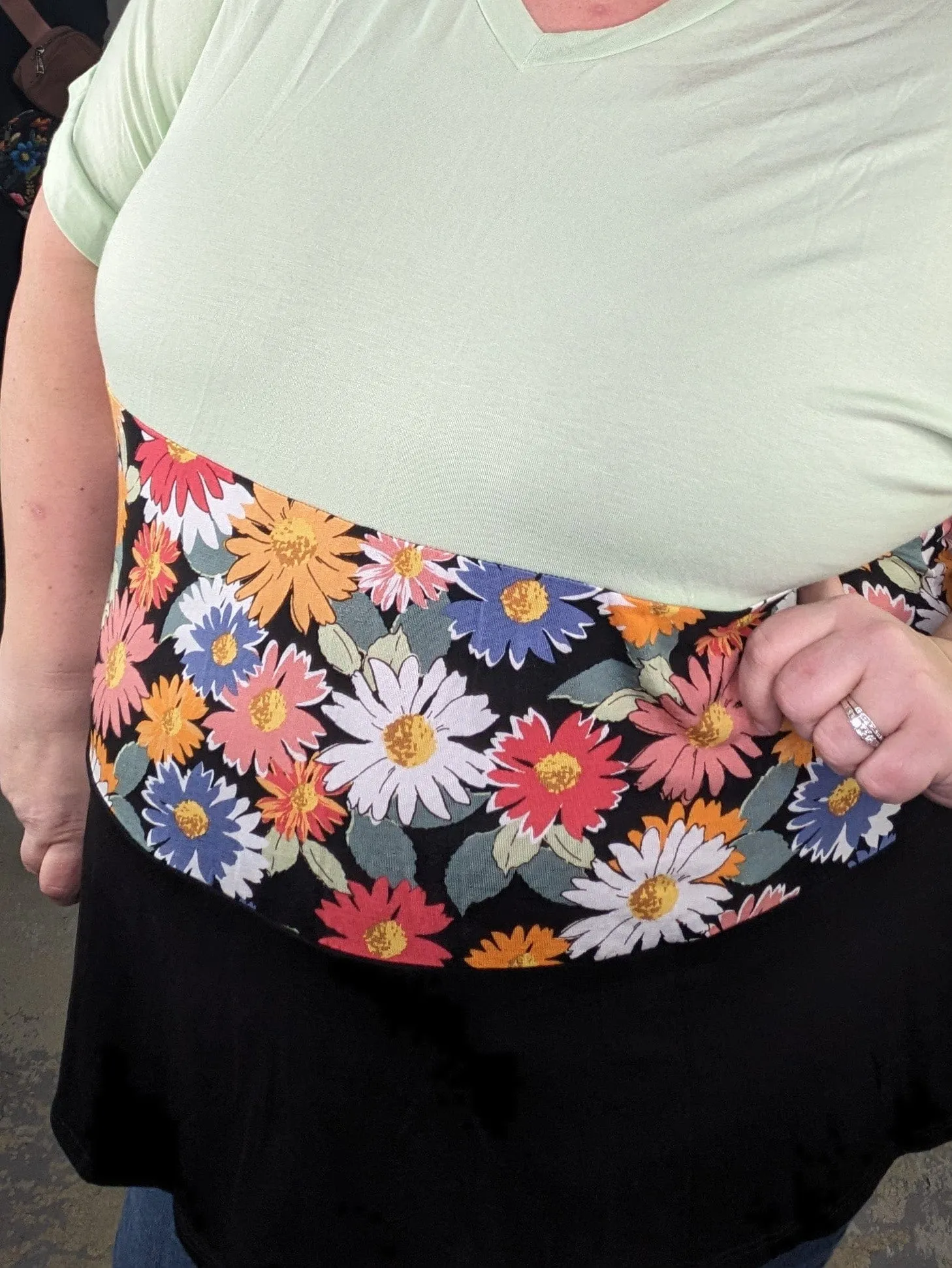 SALE- Maren Sage & Floral Tiered Tee