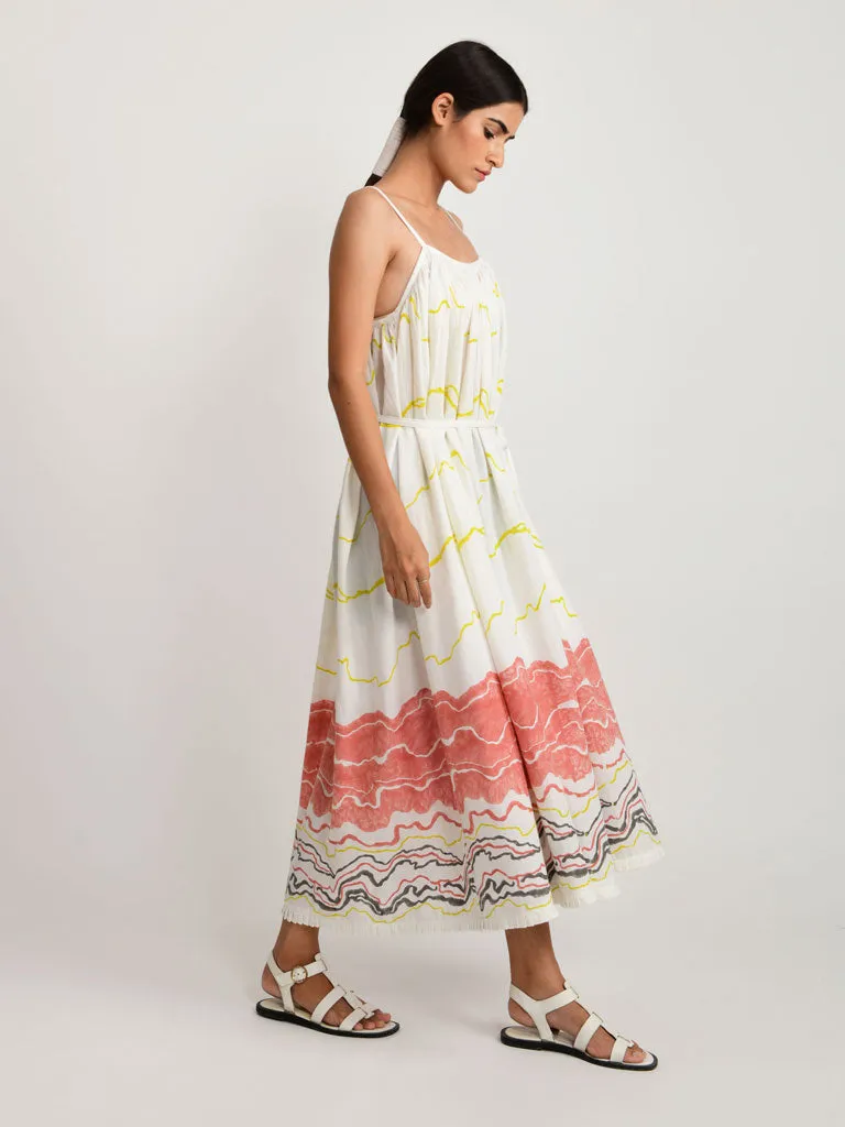 Salmon Gathered Dress