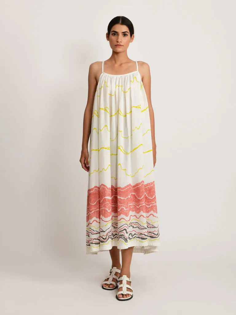Salmon Gathered Dress