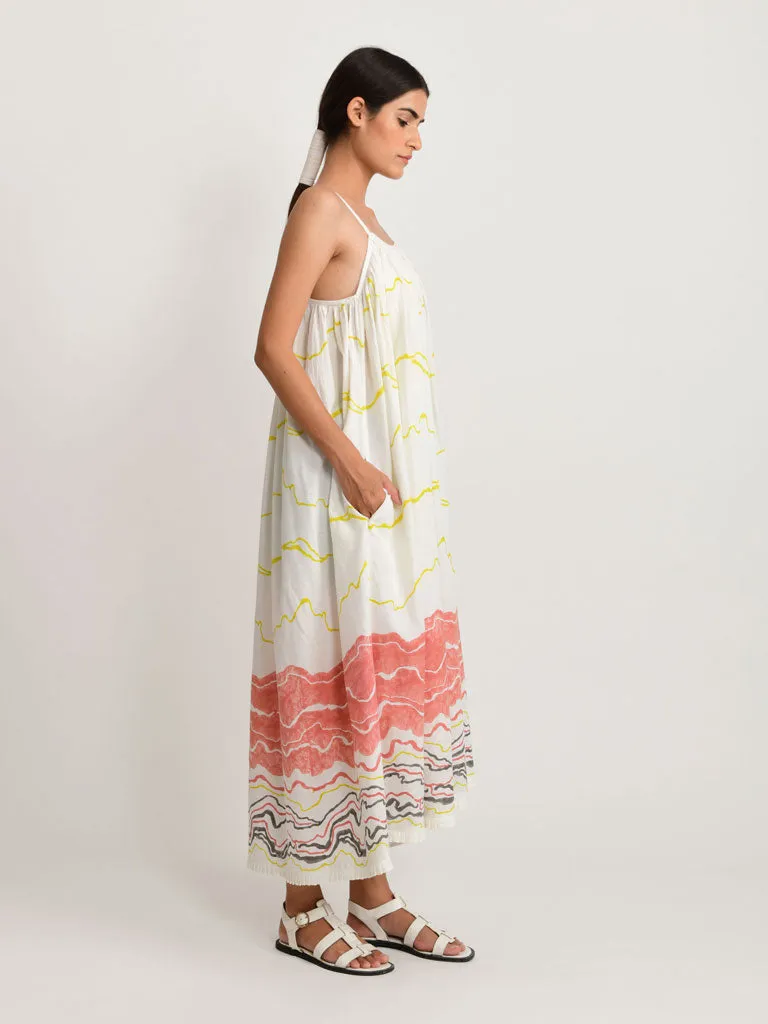 Salmon Gathered Dress