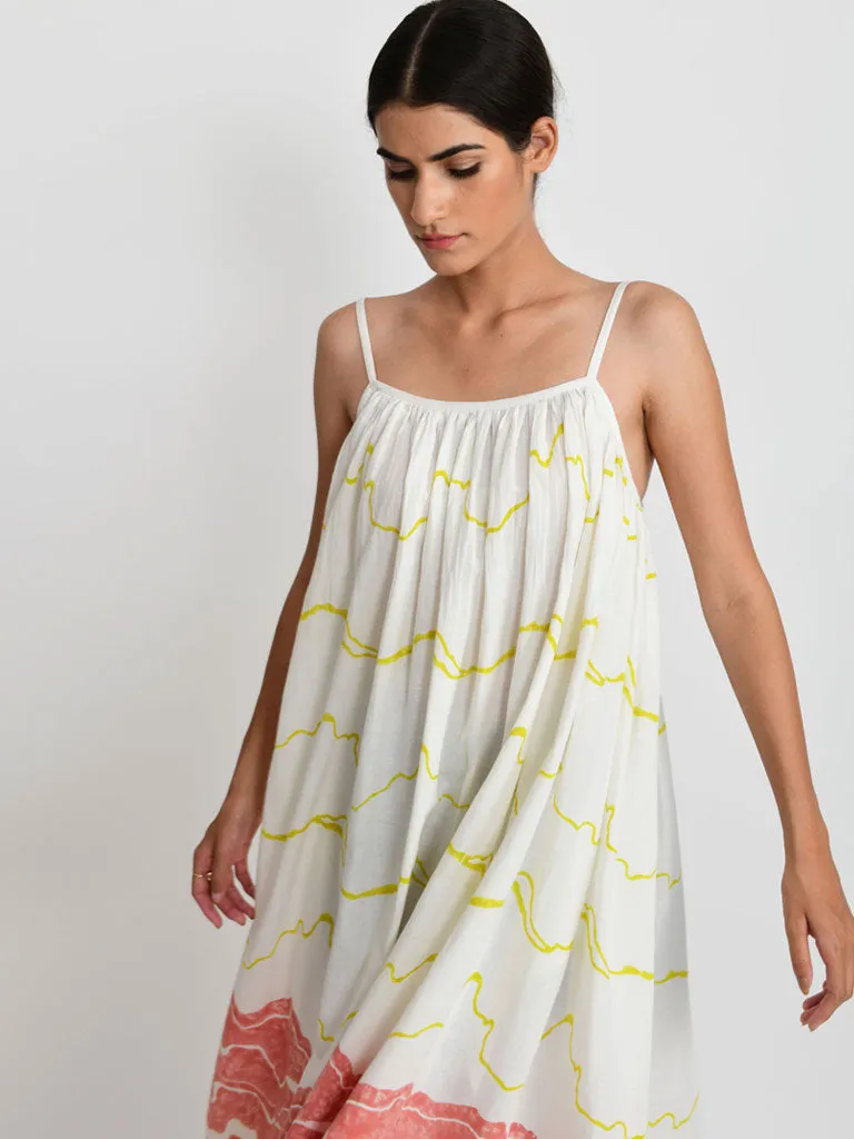 Salmon Gathered Dress