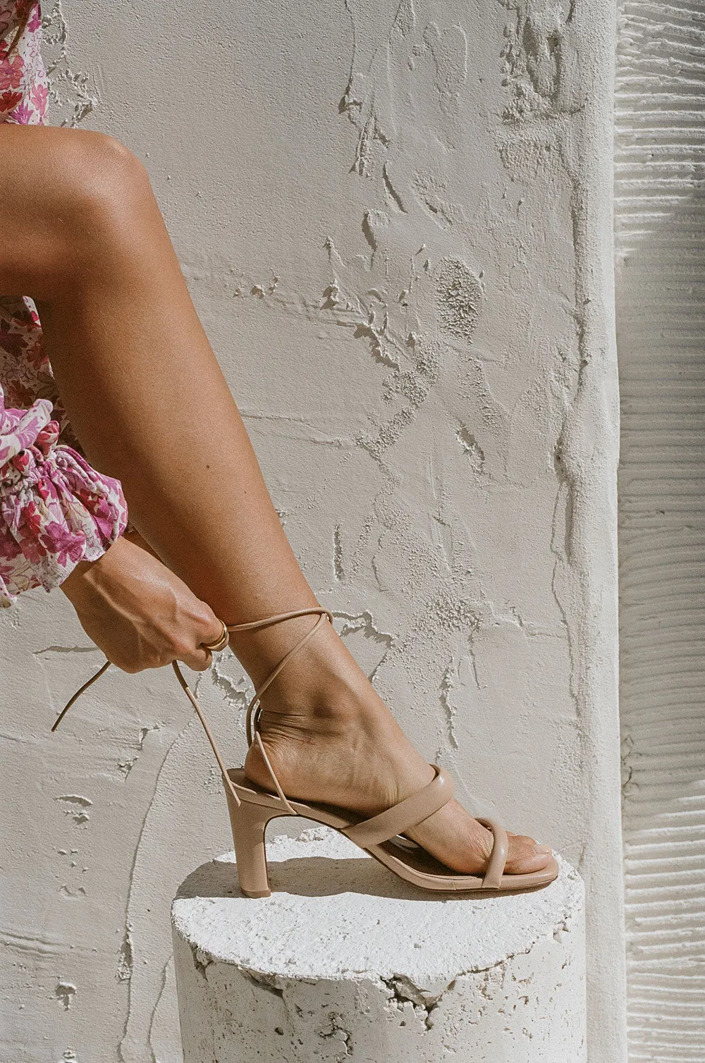 SAMPLE-Strappy Asteria Heels - Tan