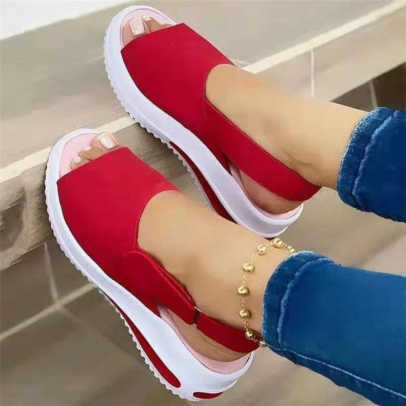 Sandals Soft Stitching Ladies Sandals Comfortable Flat Sandals Open Toe Beach Shoes Footwear