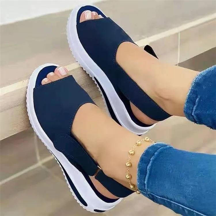 Sandals Soft Stitching Ladies Sandals Comfortable Flat Sandals Open Toe Beach Shoes Footwear