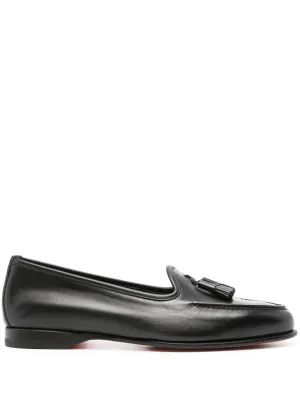 Santoni tassel-detail leather loafers
