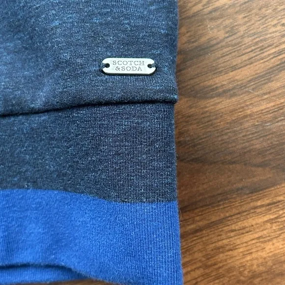 Scotch &amp; Soda Women's High Neck Colour Block Sweater Blue Size Small