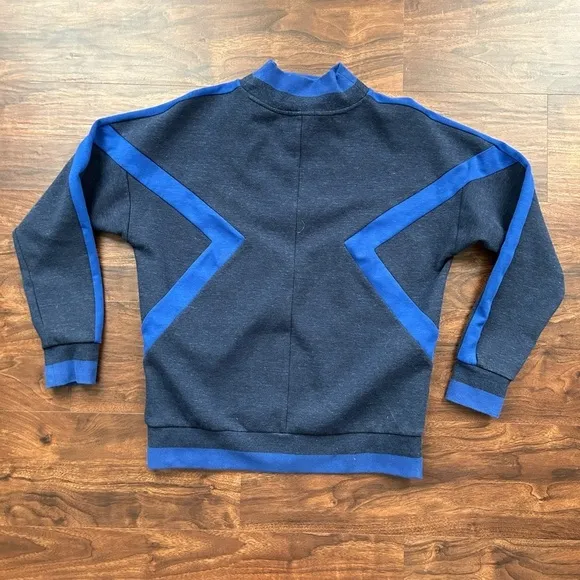Scotch &amp; Soda Women's High Neck Colour Block Sweater Blue Size Small