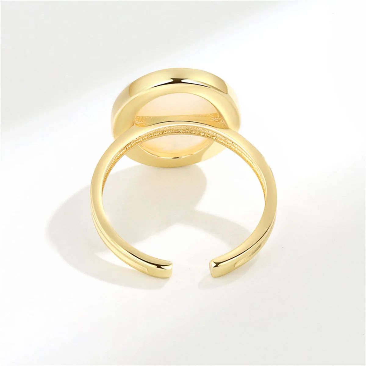 Shell & 18K Gold-Plated Oval Open Ring