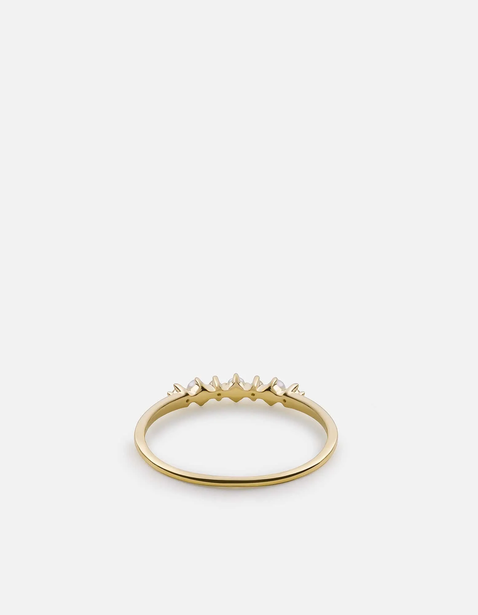 Simone Pearl Ring, 14k Gold Pavé