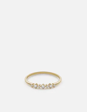Simone Pearl Ring, 14k Gold Pavé