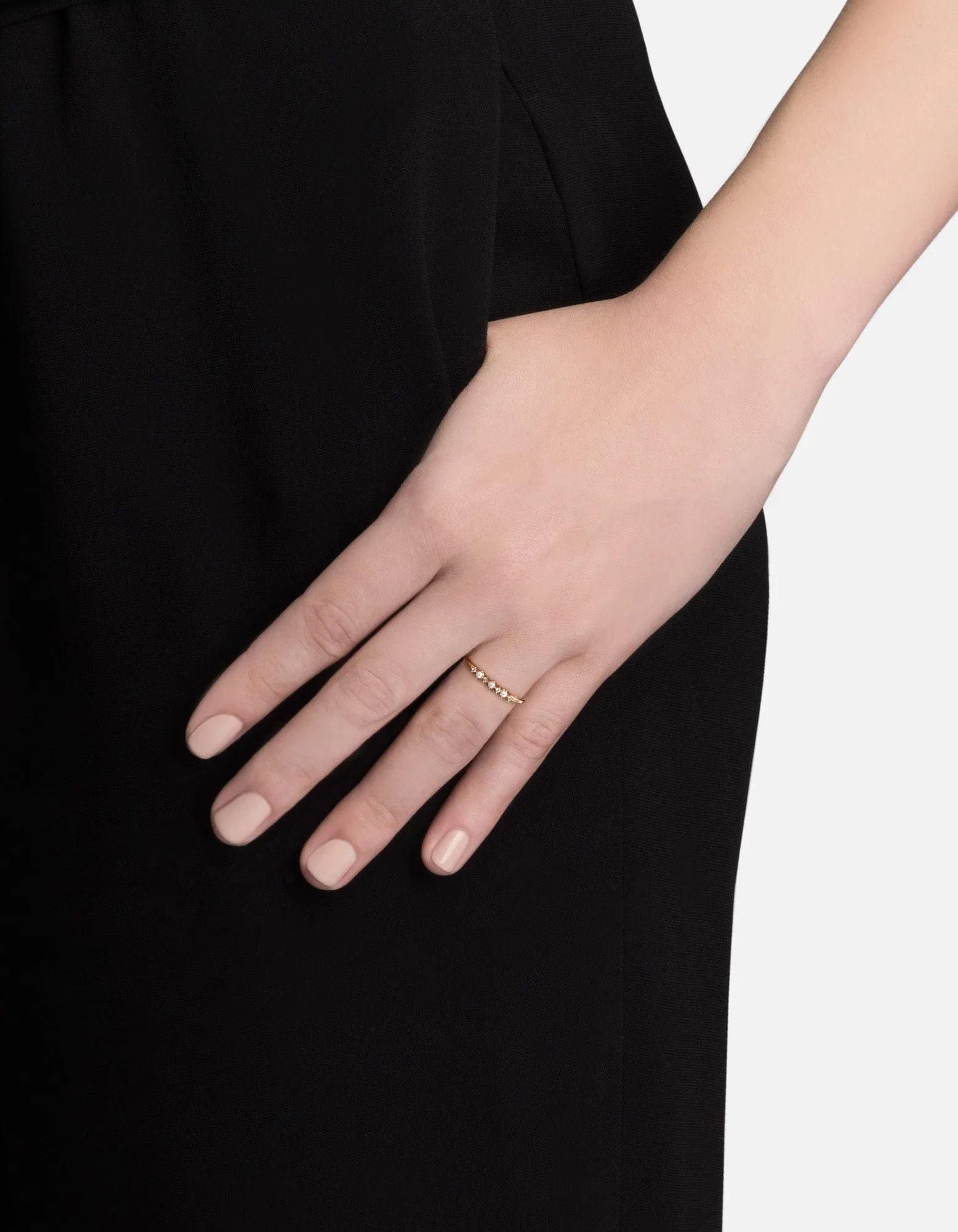 Simone Pearl Ring, 14k Gold Pavé