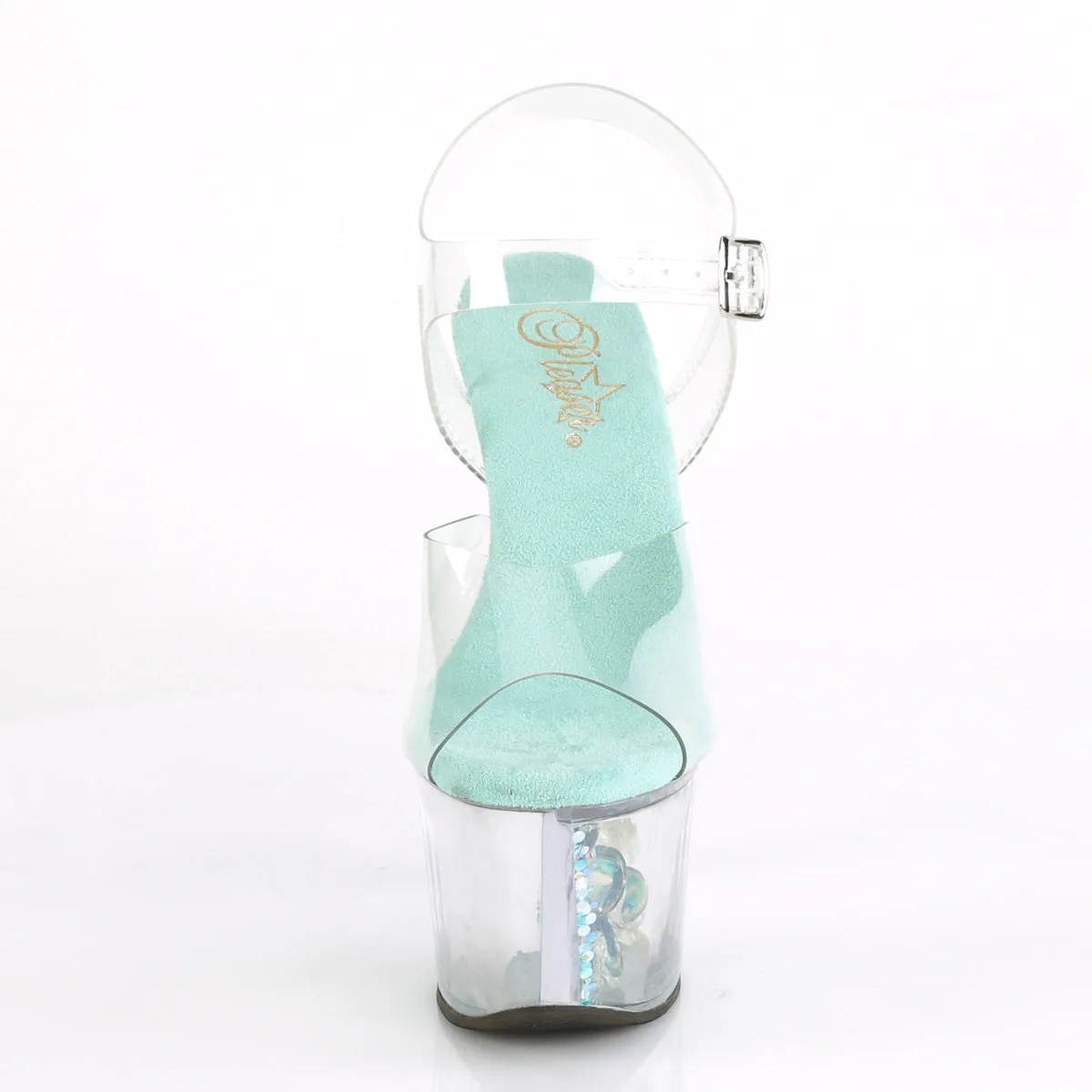 SKY-308CF  Clear/Clear-Aqua Iridescent Glitter