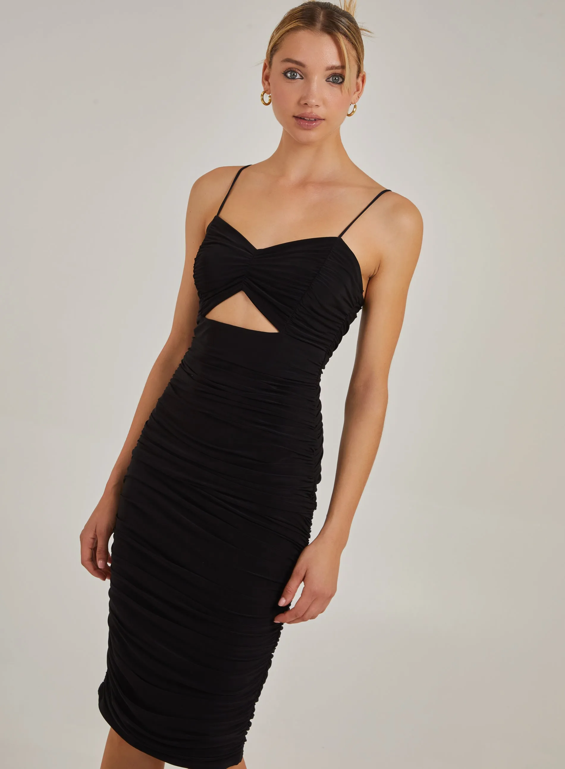 Slinky Midi Cut Out Dress