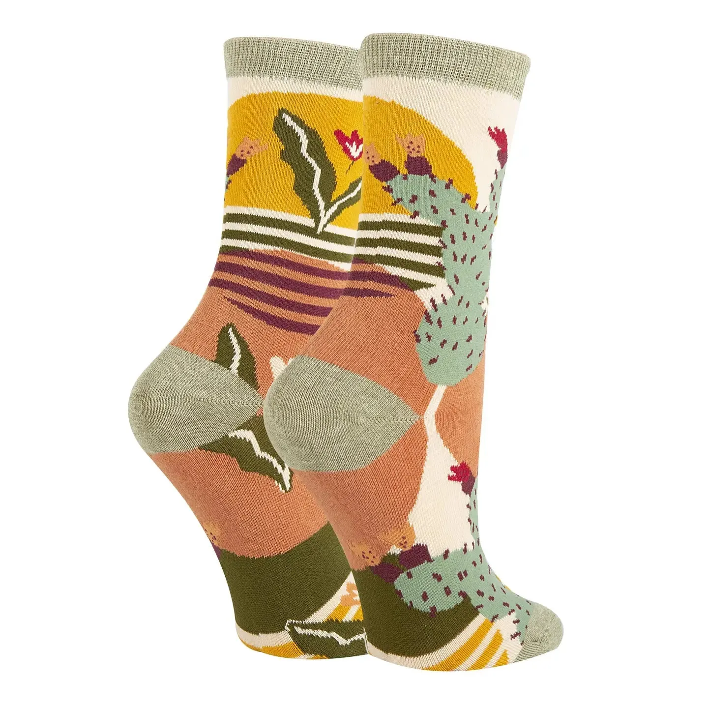 Sol De Cactus / Women's Premium Cotton Crew Socks