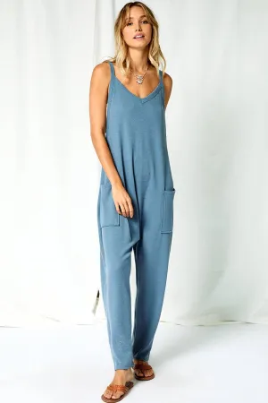 Solid Harem Jumpsuit with Pockets / BJ6851SB