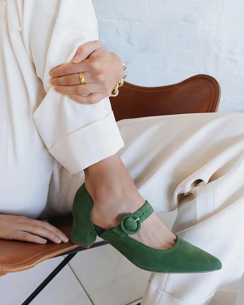 Solid Pointed Toe One Bandage Jenny Shoes