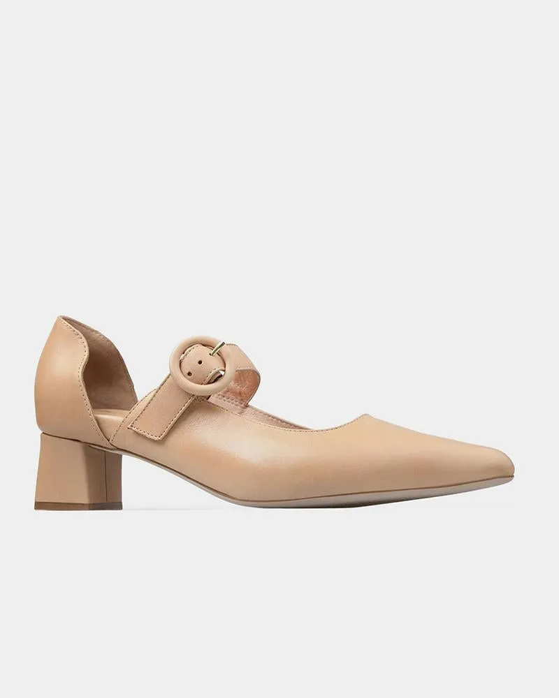 Solid Pointed Toe One Bandage Jenny Shoes
