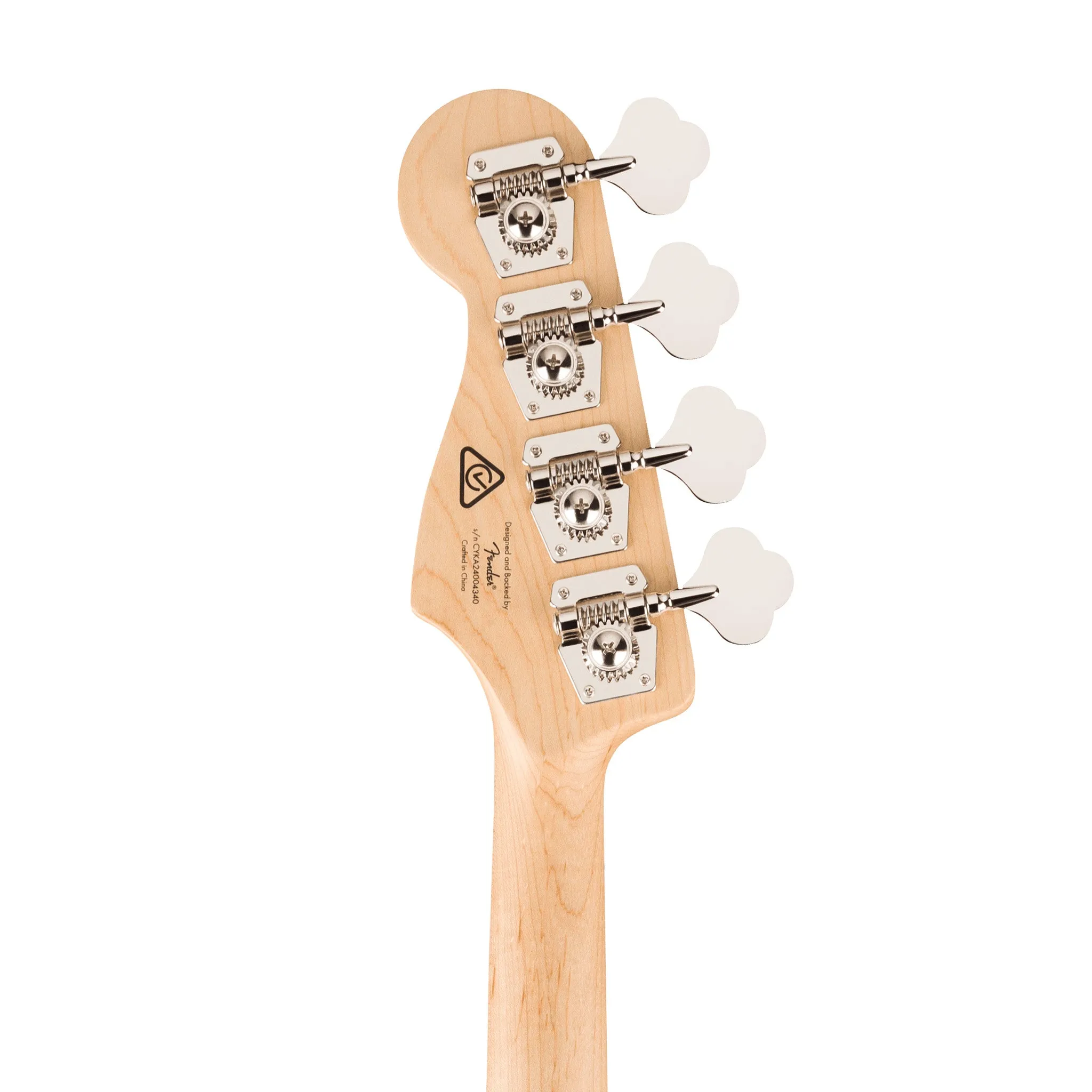 Squier Affinity Series Active Jazz Bass Guitar, Maple FB, Olympic White