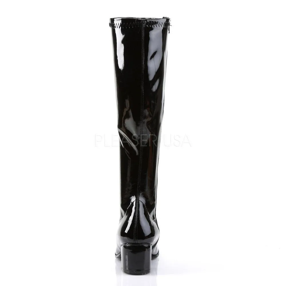SS-RETRO-300 Go Go Boot | Black Patent