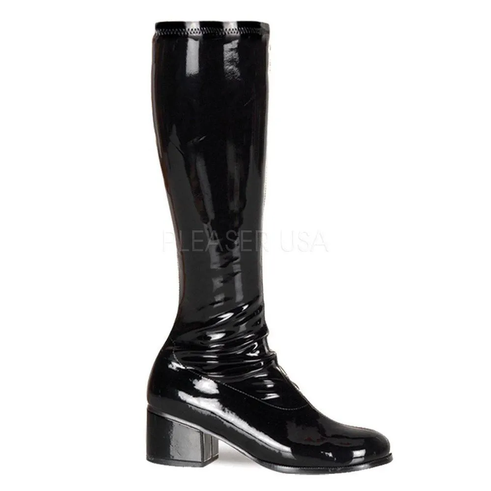 SS-RETRO-300 Go Go Boot | Black Patent