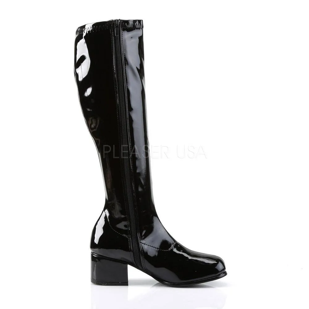 SS-RETRO-300 Go Go Boot | Black Patent