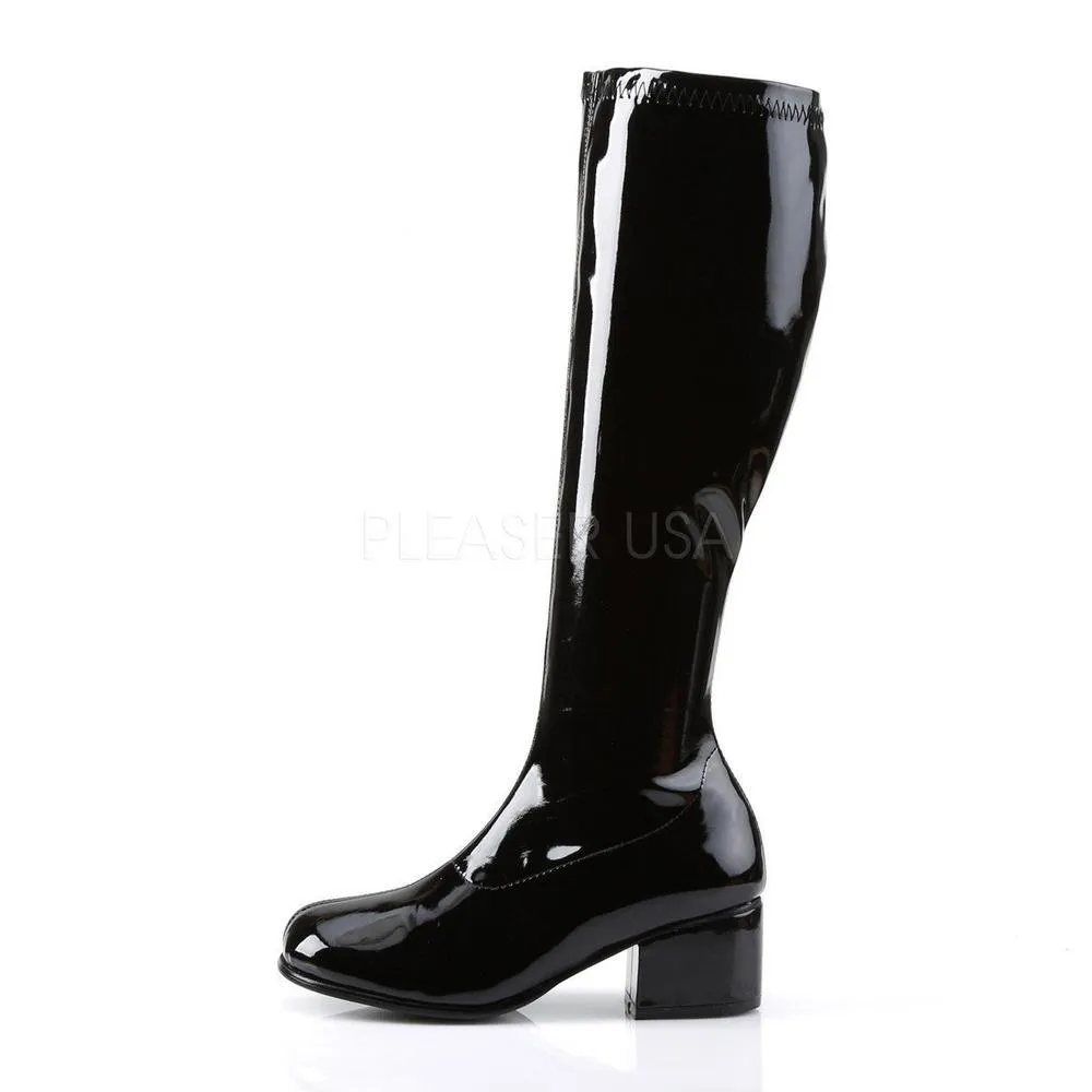 SS-RETRO-300 Go Go Boot | Black Patent