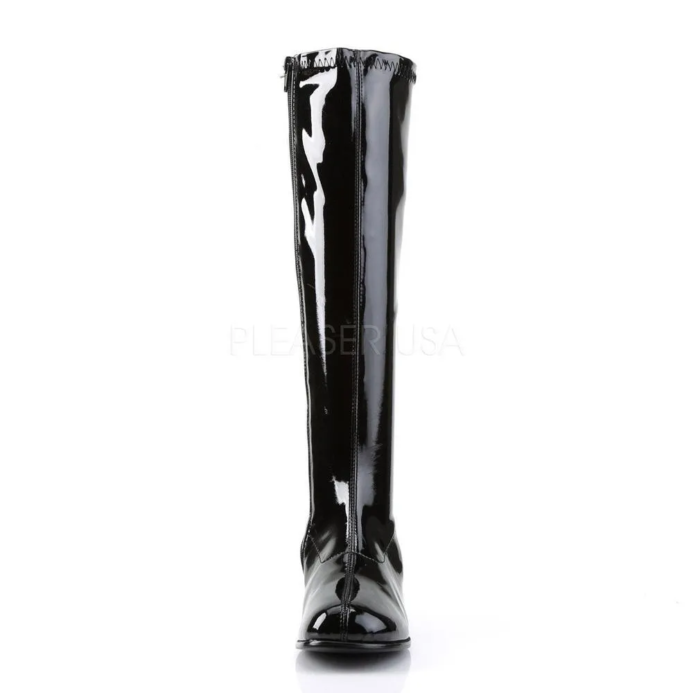 SS-RETRO-300 Go Go Boot | Black Patent