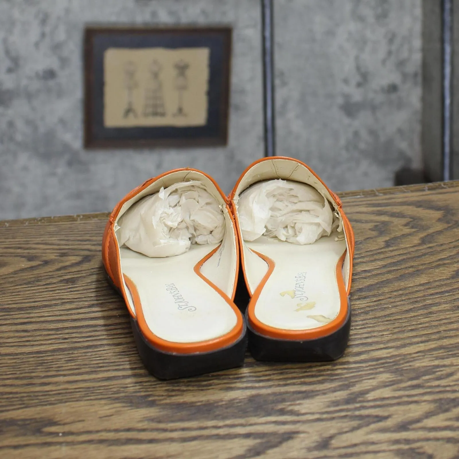St. Johns Bay Womens Vintage Slip On Loafers 167403053467ac Orange 6.5M