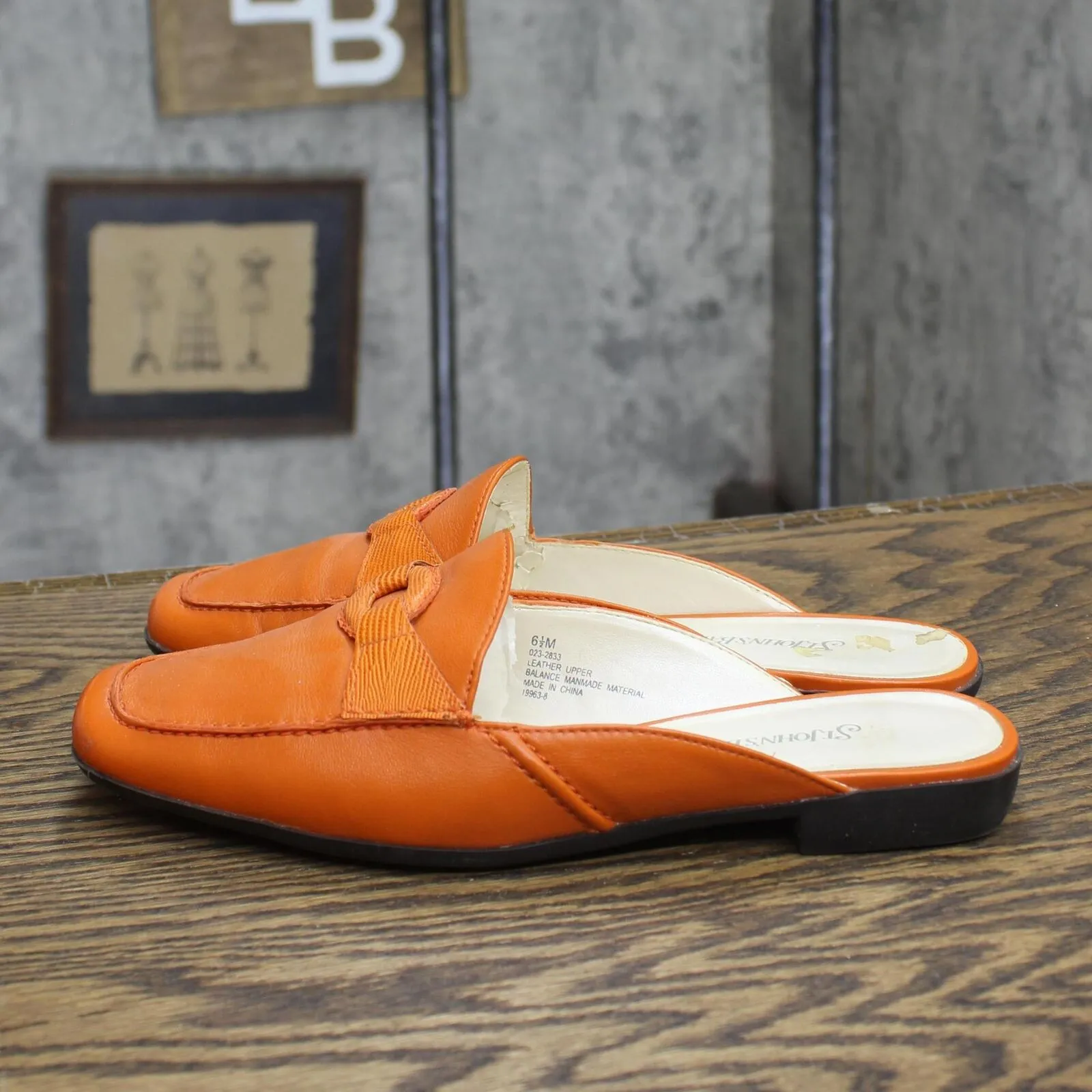 St. Johns Bay Womens Vintage Slip On Loafers 167403053467ac Orange 6.5M