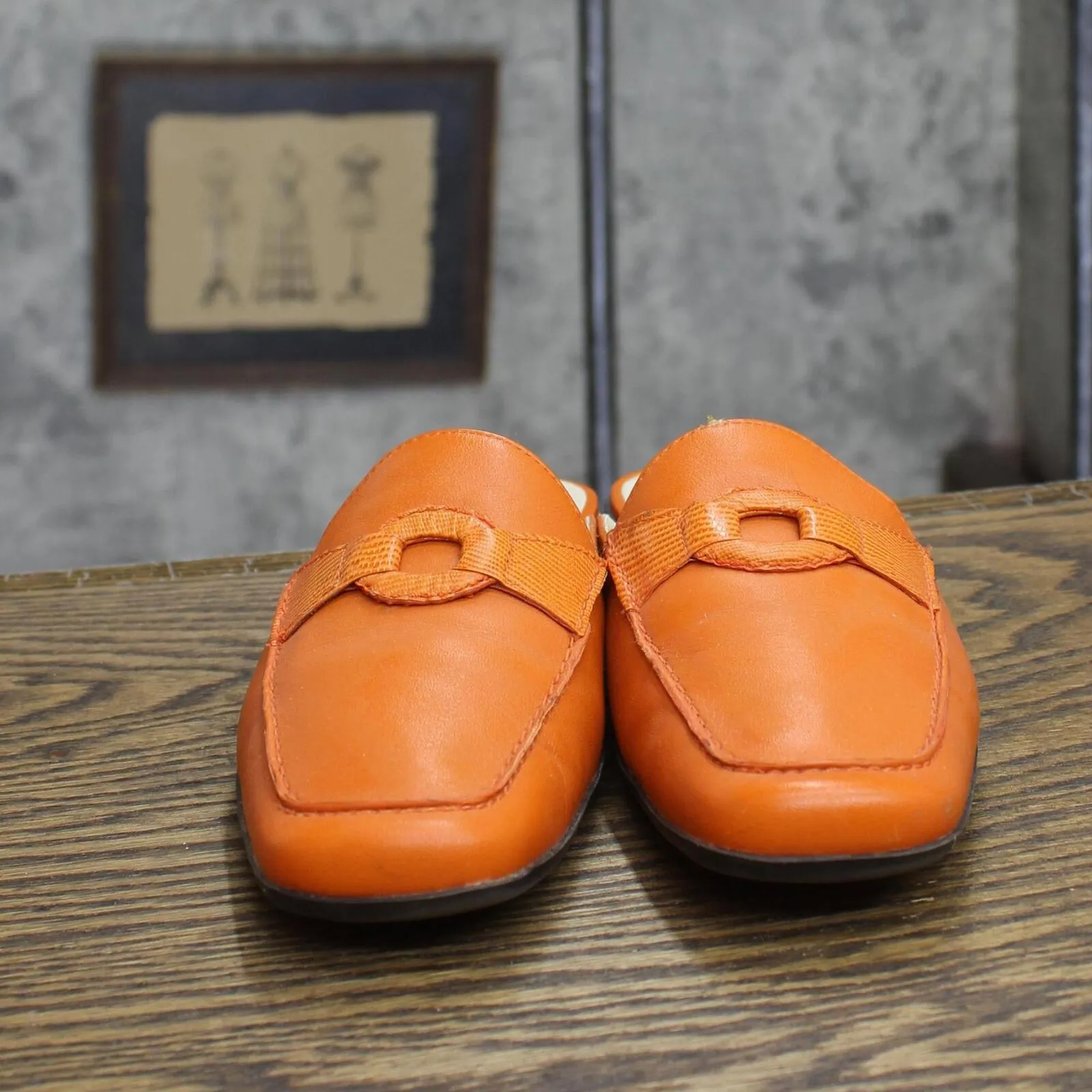 St. Johns Bay Womens Vintage Slip On Loafers 167403053467ac Orange 6.5M
