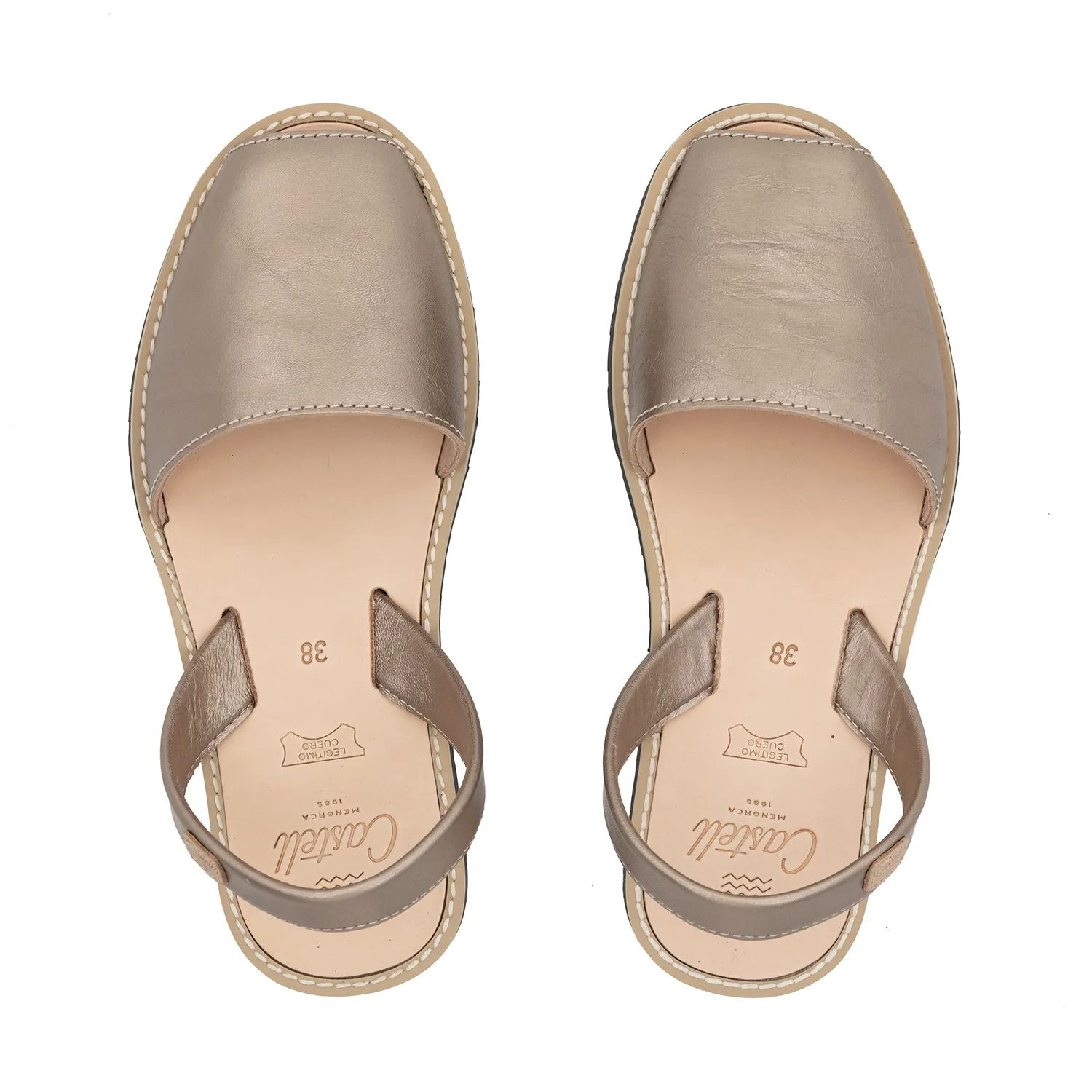 Standard Metallic Sandals In Leather for Women - Madona 1056 Metallic