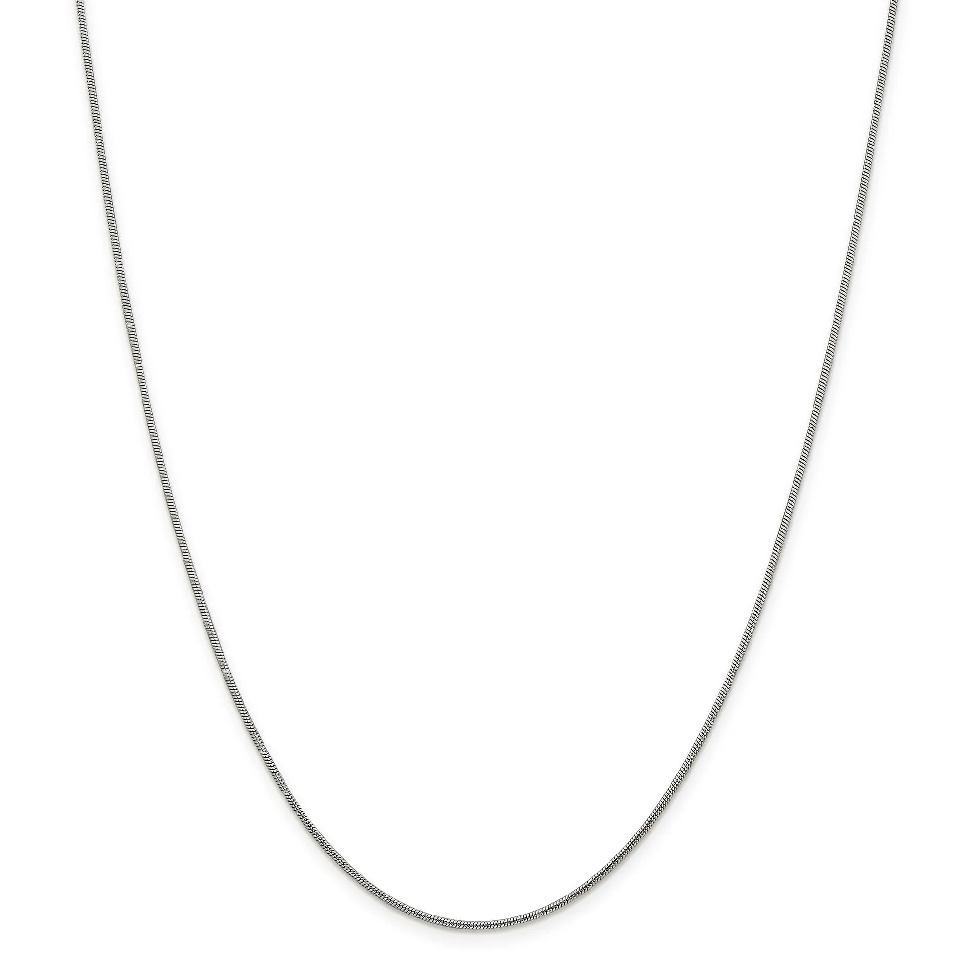 Sterling Silver 1.2mm Round Snake Chain w/ Lobster Closure - Various Lengths