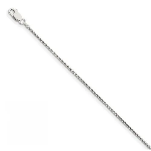 Sterling Silver 1.2mm Round Snake Chain w/ Lobster Closure - Various Lengths