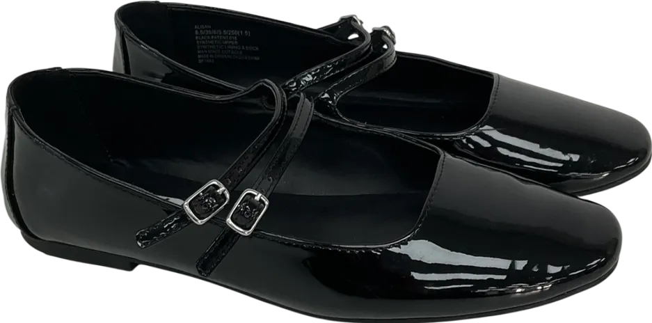 STEVE MADDEN Black Alisah Patent Sandal UK 6 EU 39 👠
