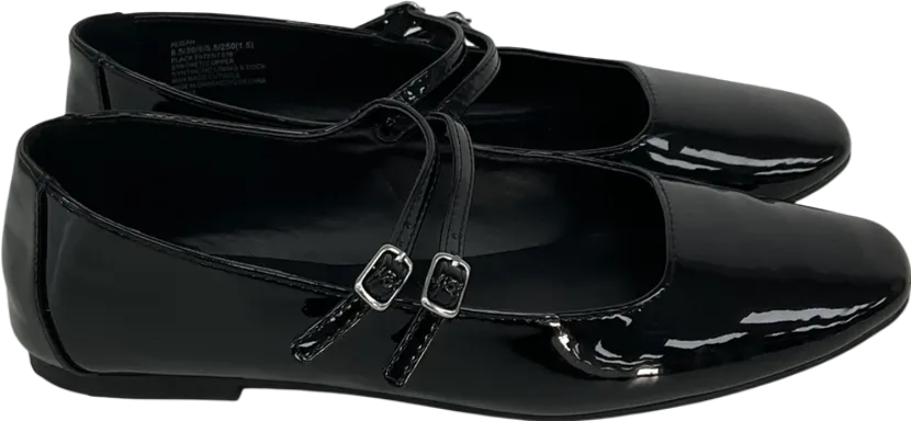 STEVE MADDEN Black Alisah Patent Sandal UK 6 EU 39 👠