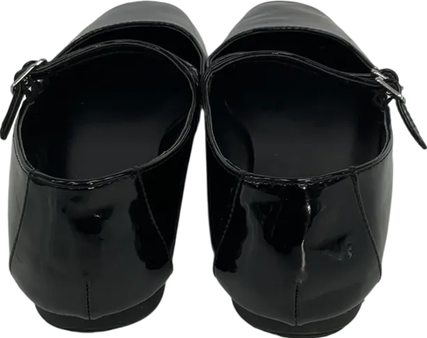 STEVE MADDEN Black Alisah Patent Sandal UK 6 EU 39 👠
